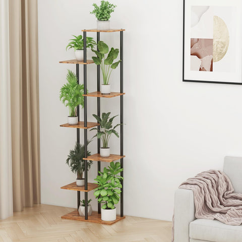 JEPRECO indoor plant stand in living room corner for organized display.