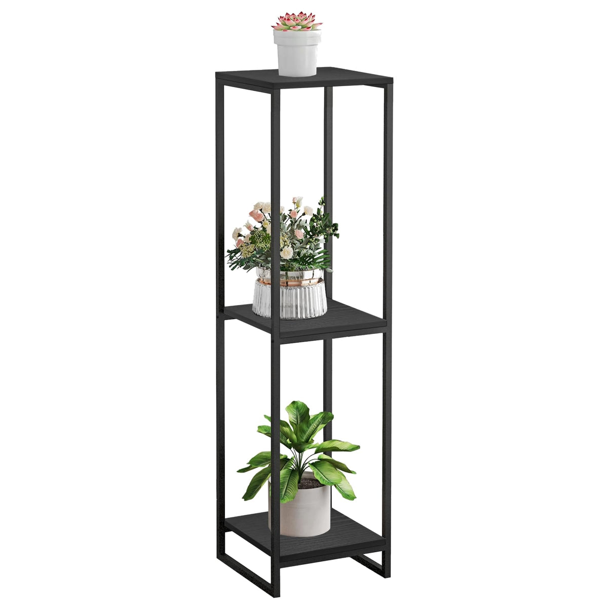 JEPRECO tall plant stand 46inch demonstrates a space-saving corner display
