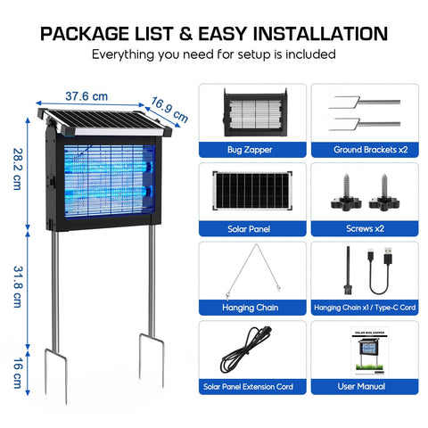 Jepwe ground stake setup for flexible installation.