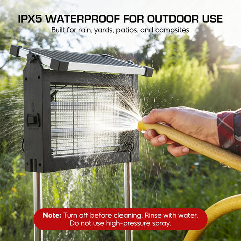 Jepwe IPX5 waterproof ABS housing with rugged outdoor durability.