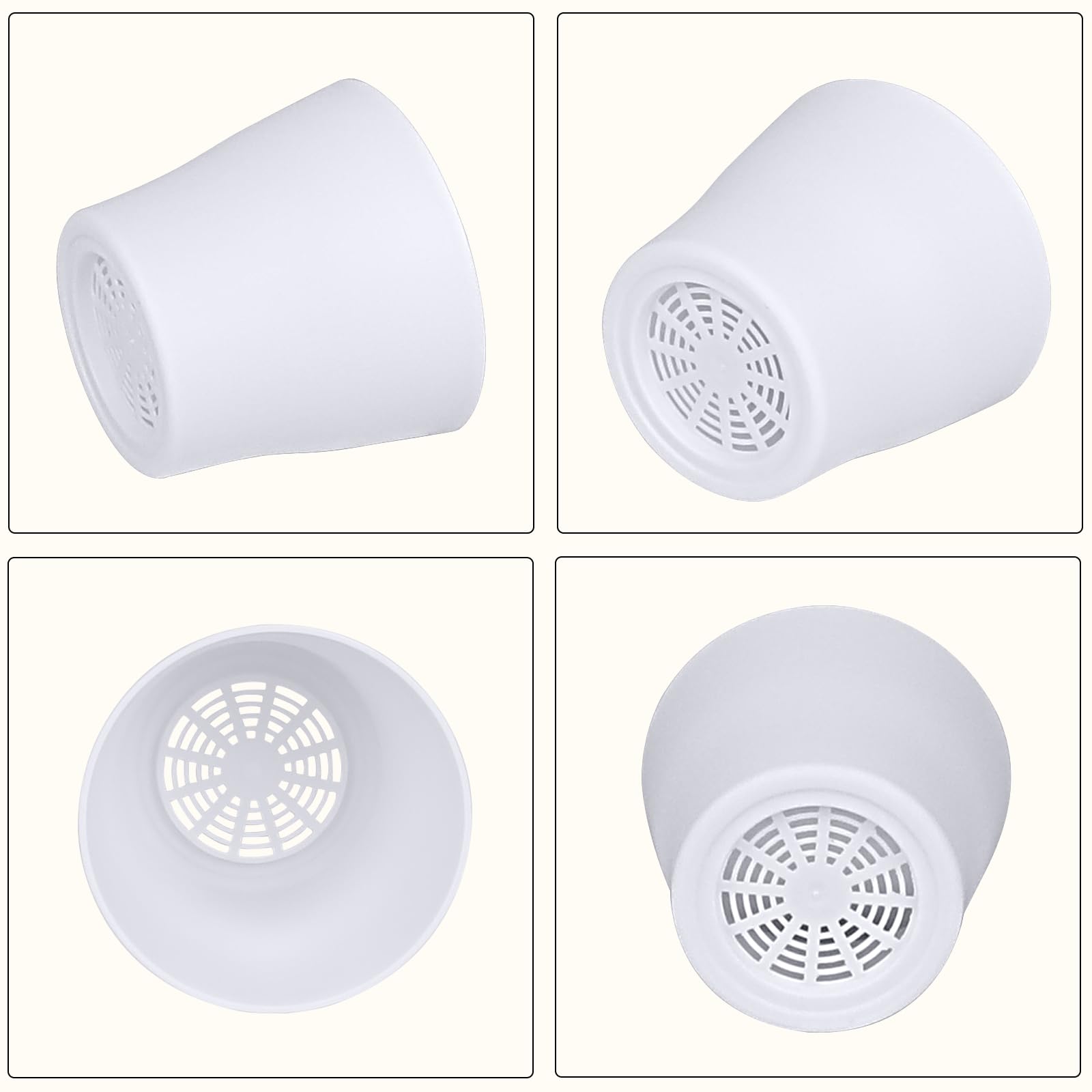JERIA 4in plastic pot drainage holes support healthy root airflow.