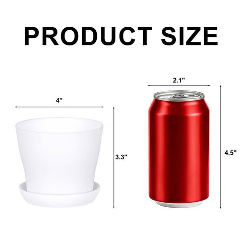 JERIA 4in plastic pot side view, lightweight and movable for flexible gardening.