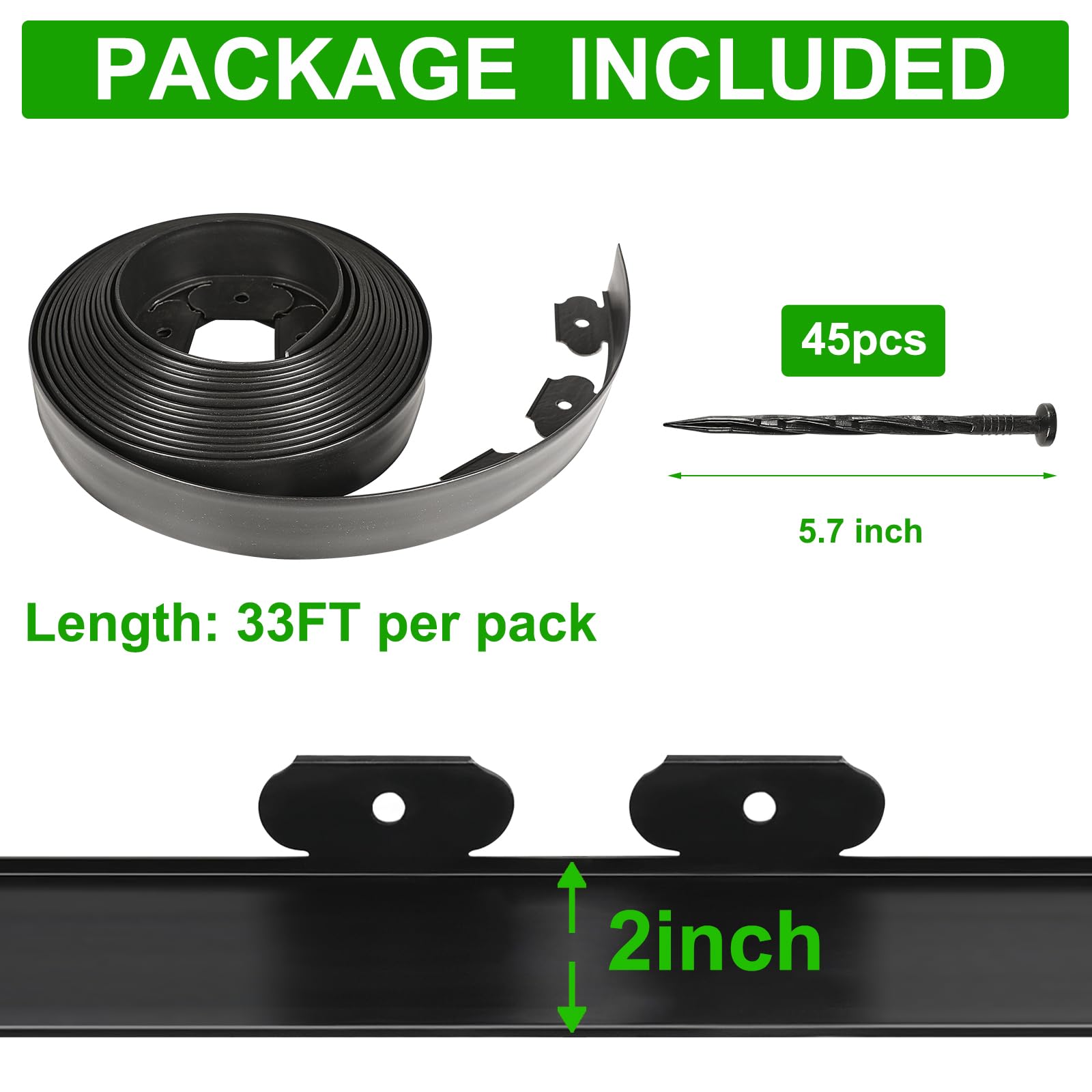 JERIA 33 ft lawn border kit designed for easy setup