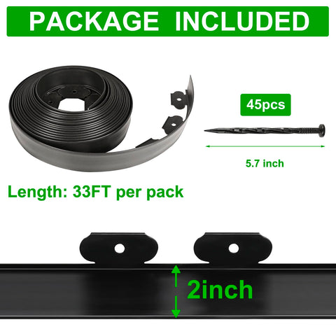 JERIA 33 ft lawn border kit designed for easy setup