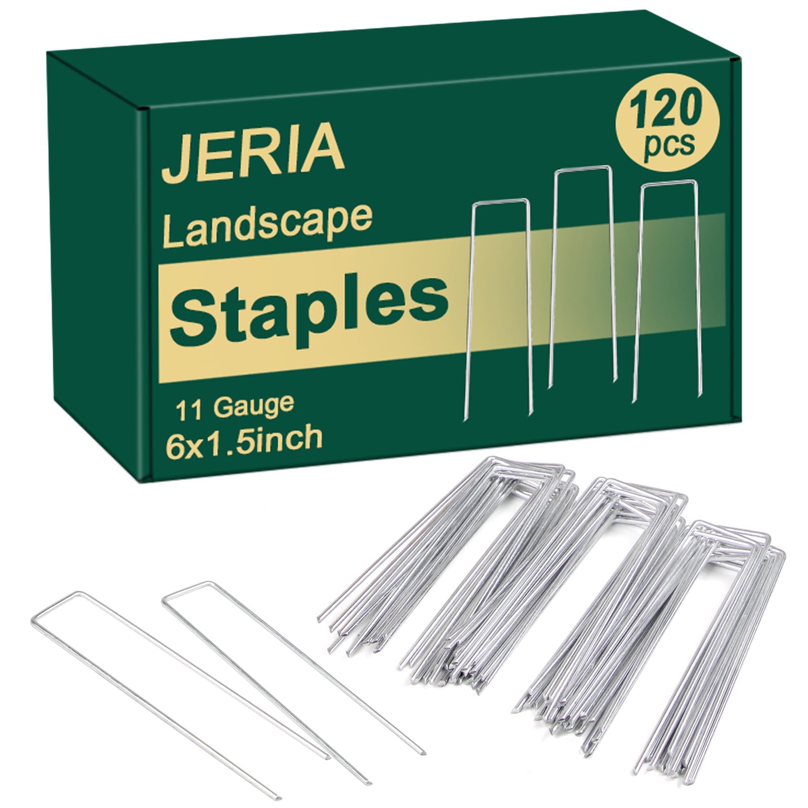 JERIA 6-inch galvanized stakes provide sturdy garden support and durability.