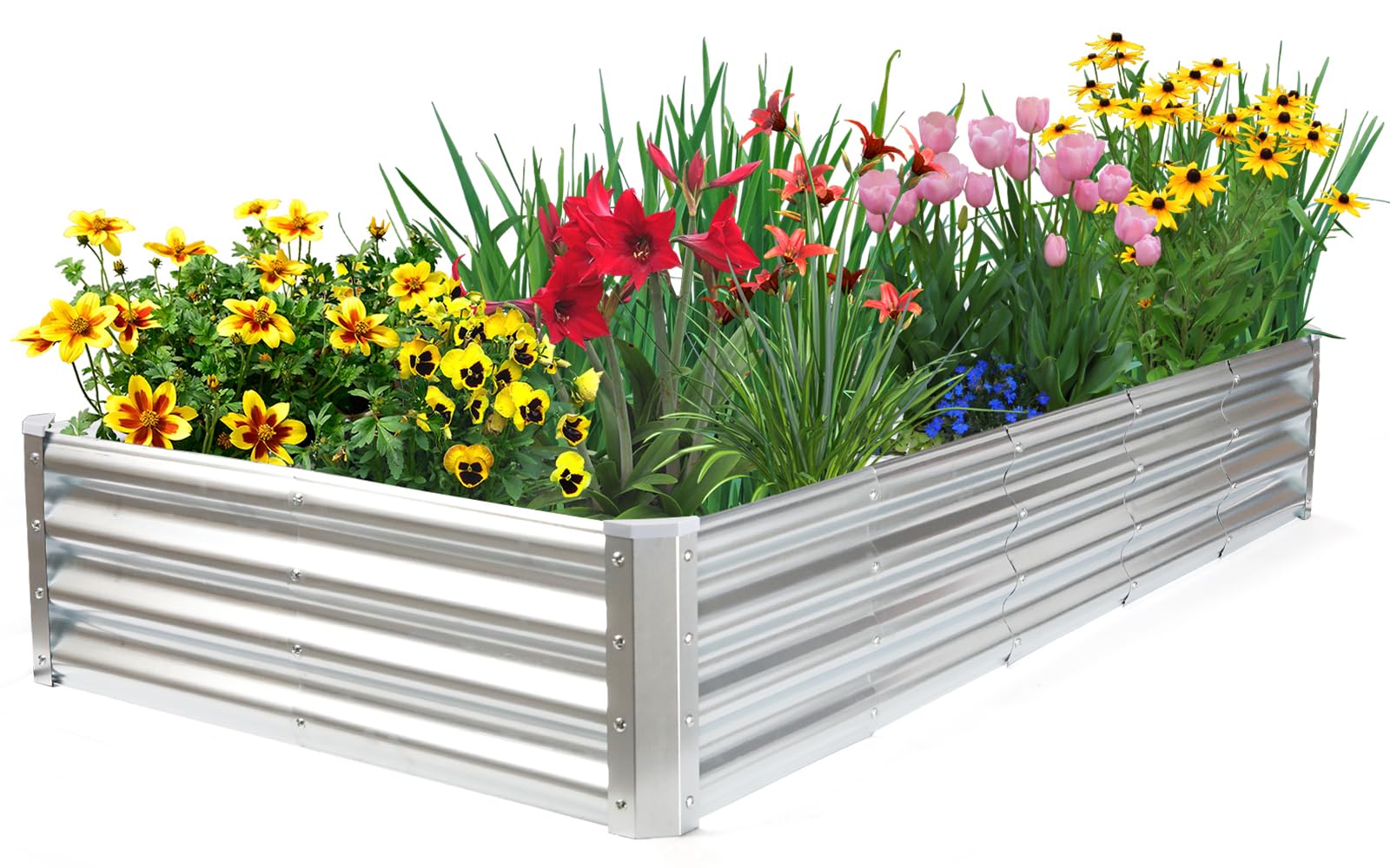 JERIA 6x3x1ft raised garden bed ready for vegetables and herbs