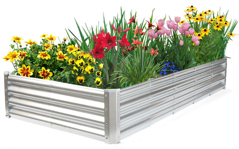 JERIA 6x3x1ft raised garden bed ready for vegetables and herbs
