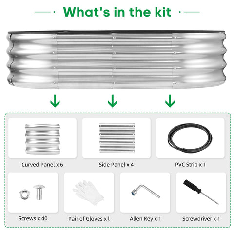 JERIA assembly kit for garden bed simplifies setup with included tools.