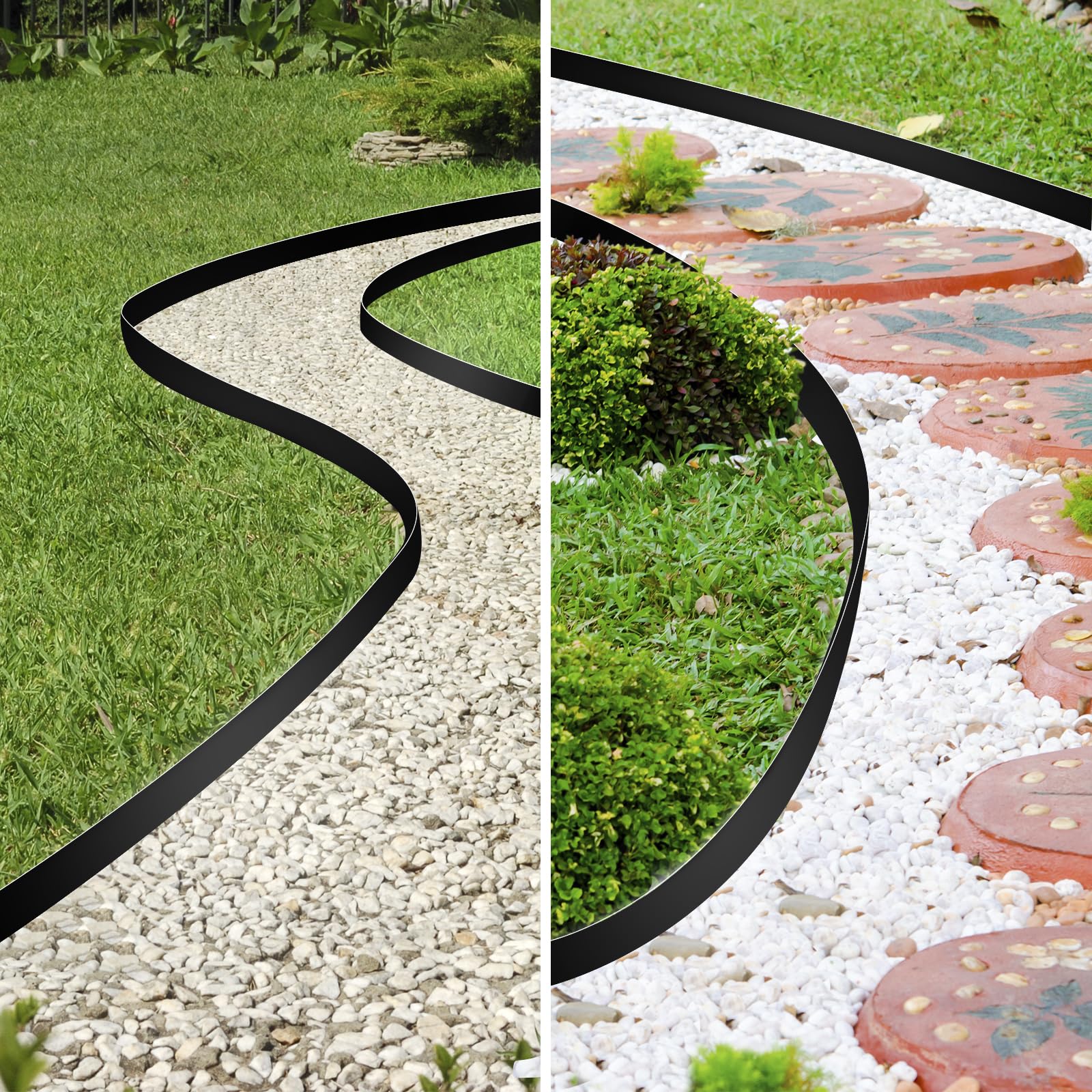 JERIA edging along a garden path defines the walkway neatly.