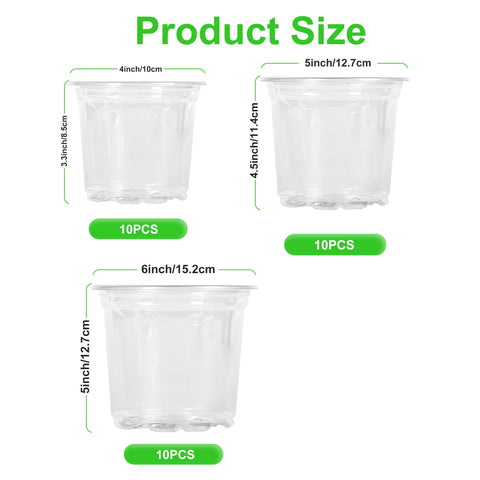 JERIA clear pots 5in pack shot highlighting versatile homes for small plants