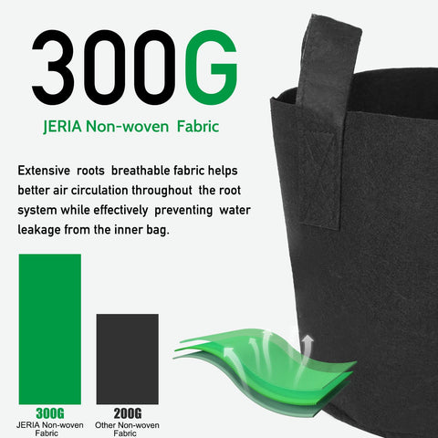 JERIA drainage design prevents overwatering and regulates soil moisture.