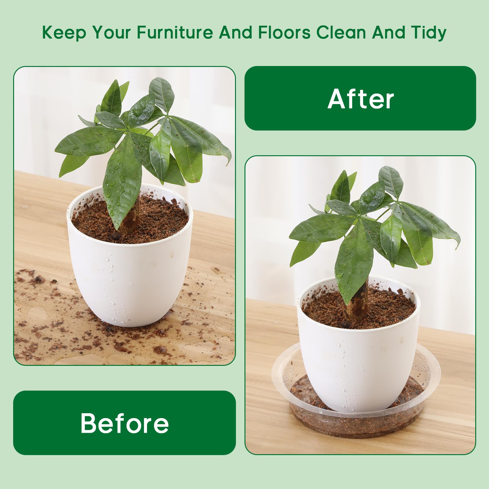 JERIA Durable Lightweight Saucers resist leaks while remaining easy to clean.