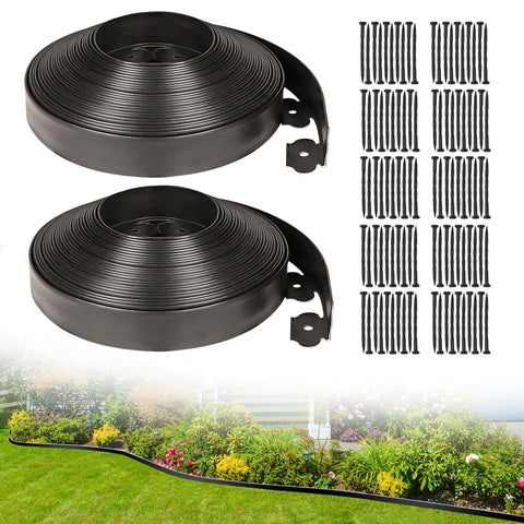JERIA garden edging roll (100ft) creates neat lawn borders.