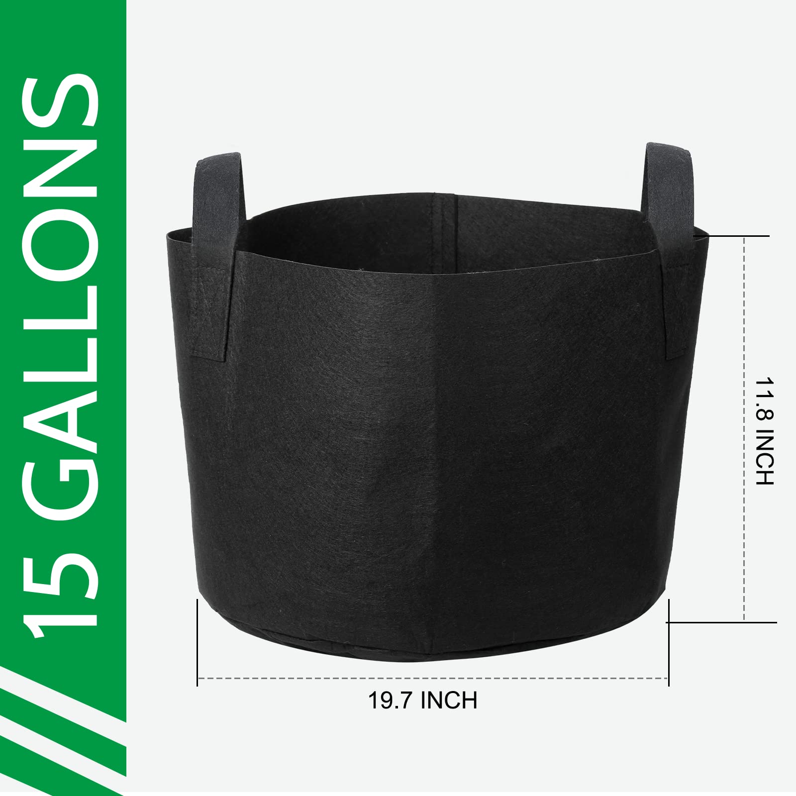 JERIA heavy-duty 300G nonwoven pots built for durable outdoor use.
