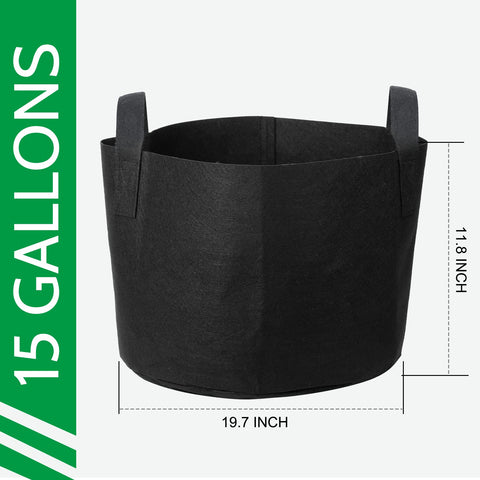 JERIA heavy-duty 300G nonwoven pots built for durable outdoor use.