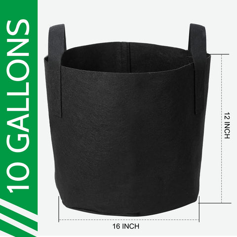 JERIA heavy-duty aeration fabric pots promote healthy root airflow.