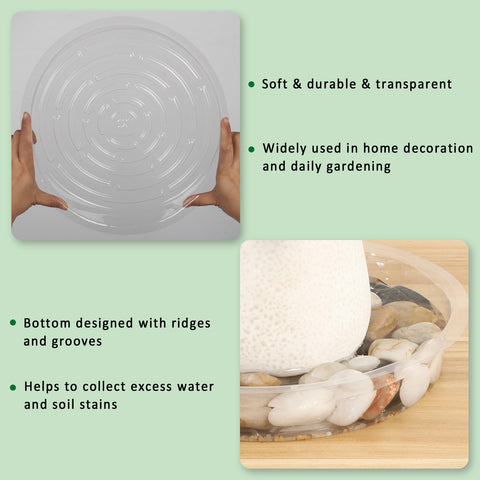 JERIA plant saucer ideal for indoor windowsills and outdoor patios.