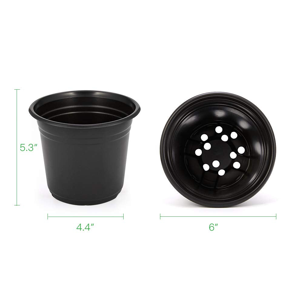 JERIA nursery pots with raised rim design for stackable storage