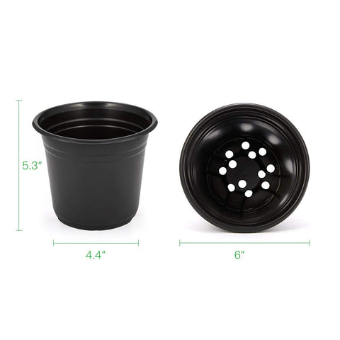JERIA nursery pots with raised rim design for stackable storage