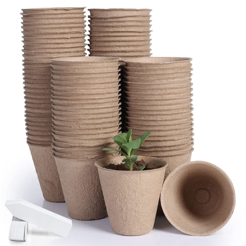 JERIA 3.15-inch peat pots ready for seed germination with breathable root environment.