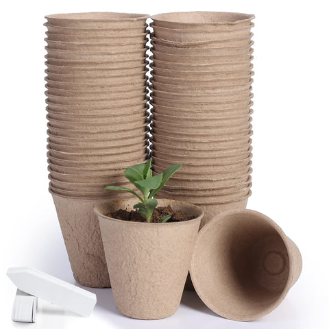 JERIA peat pots 3.15-inch kit ready for seedling germination.