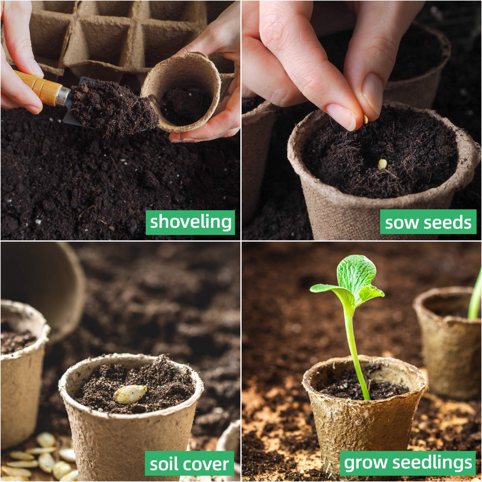 JERIA plant labels included for easy seedling labeling and tracking.