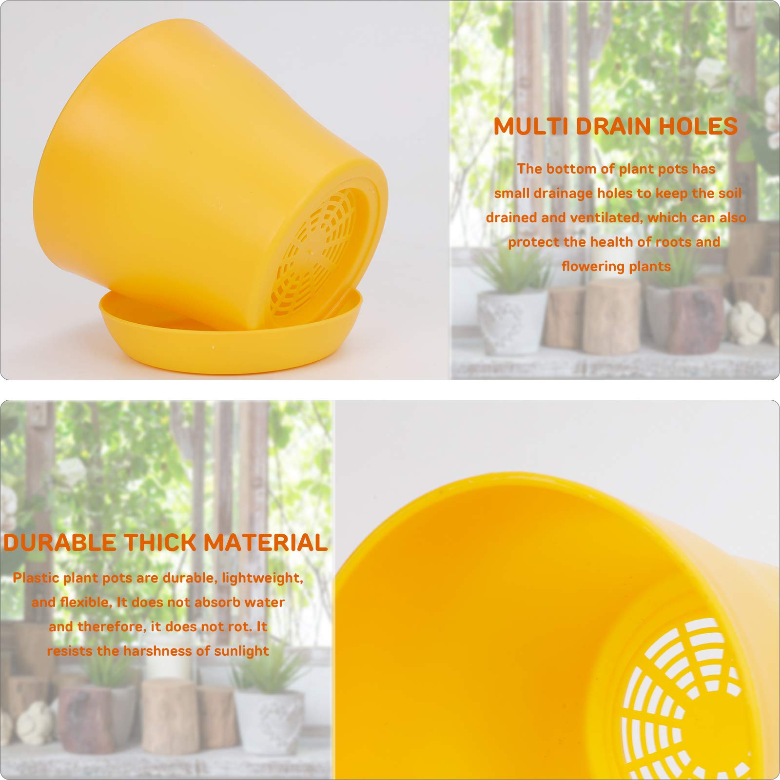 JERIA pots with drainage holes promote soil ventilation and root health.