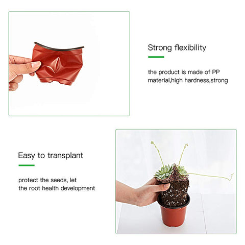 JERIA seed starting pots suitable for indoor and outdoor use.