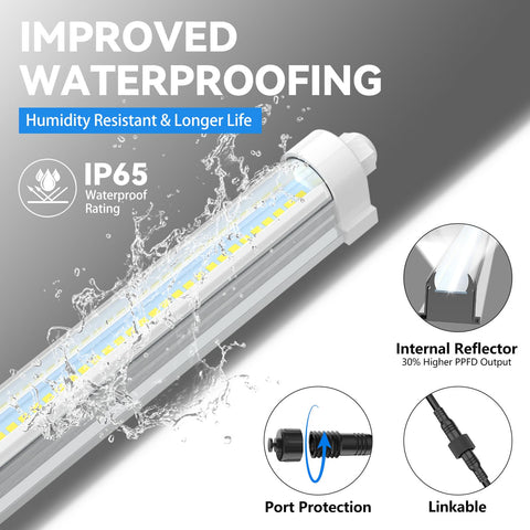 JESLED 2ft full-spectrum light highlighting compact, space-saving design.