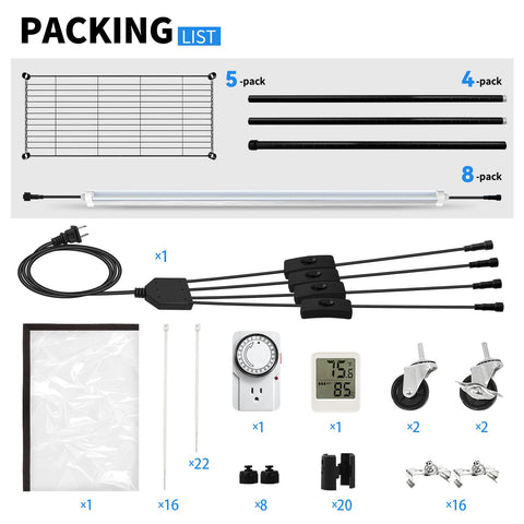 JESLED comprehensive packaging covers all components for a complete setup.
