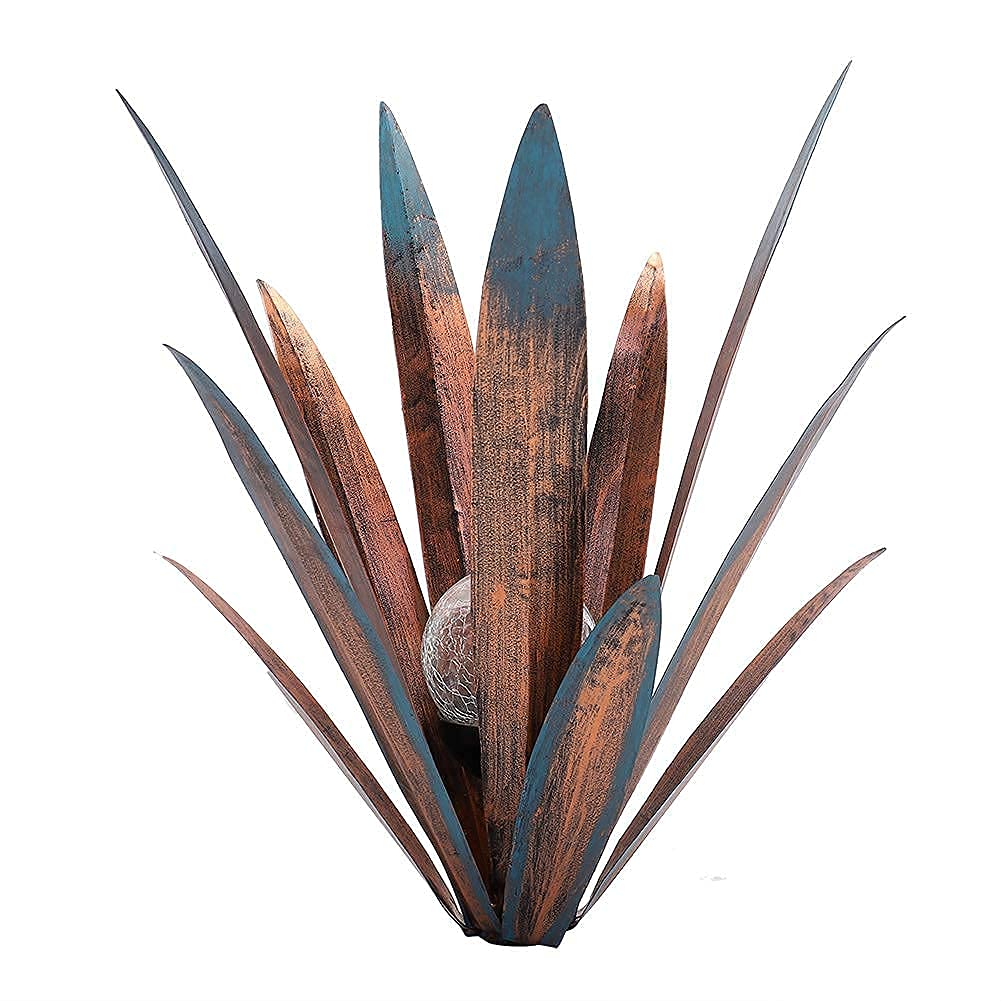 Jesokiibo tequila sculpture garden statue withstands outdoor conditions with durable iron construction.