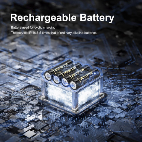 JESSPOW 14430 battery fueling a digital camera.