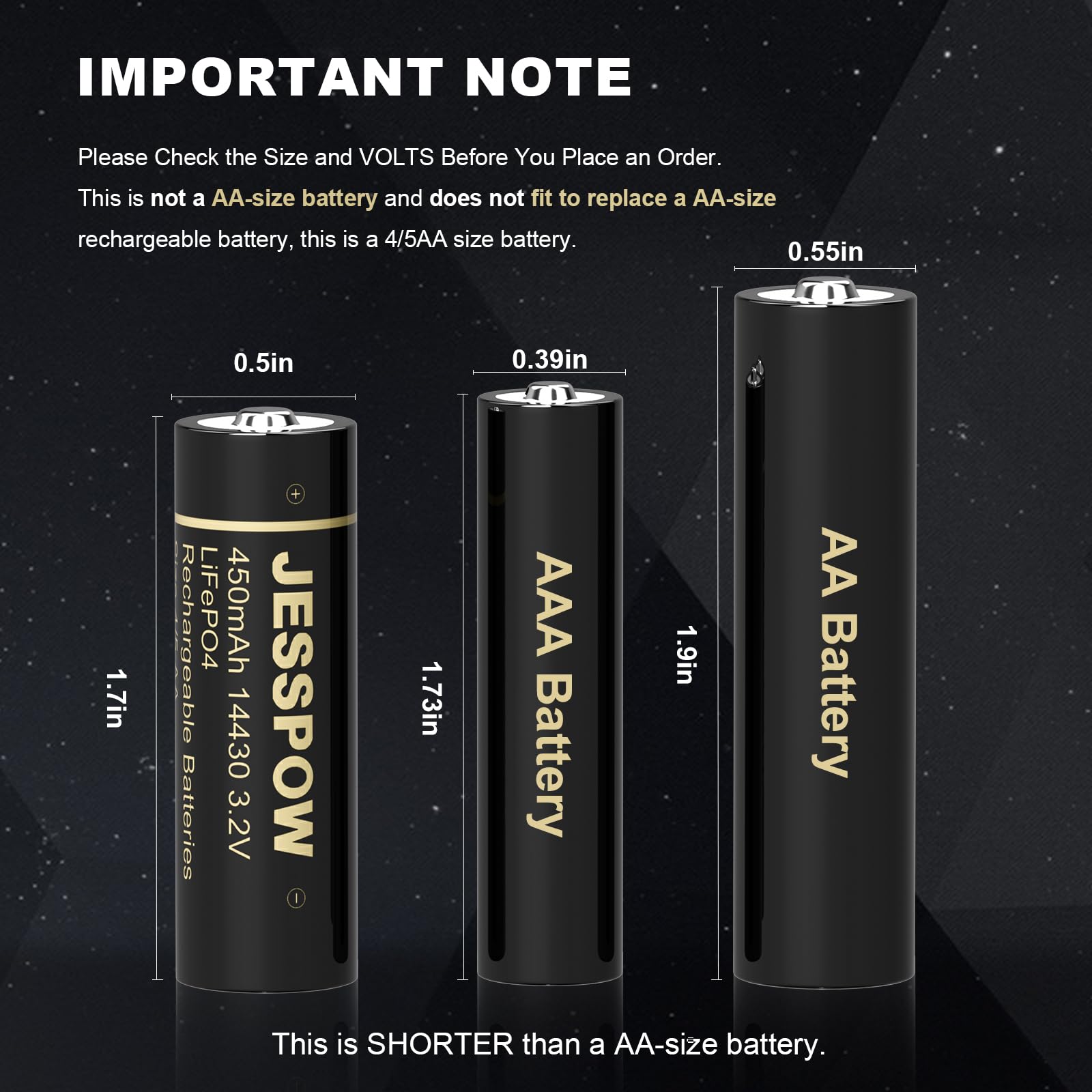 JESSPOW 14430 battery for toothbrushes with steady energy.