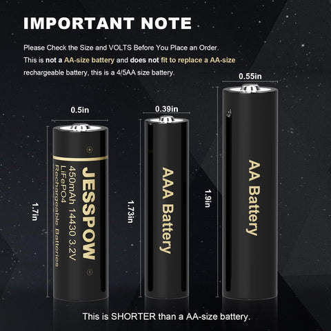 JESSPOW 14430 battery for toothbrushes with steady energy.