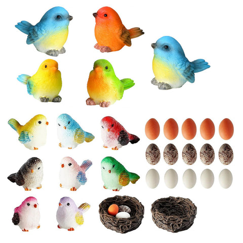 Jetec 30-piece garden bird figures set adds playful charm to outdoor pots and beds