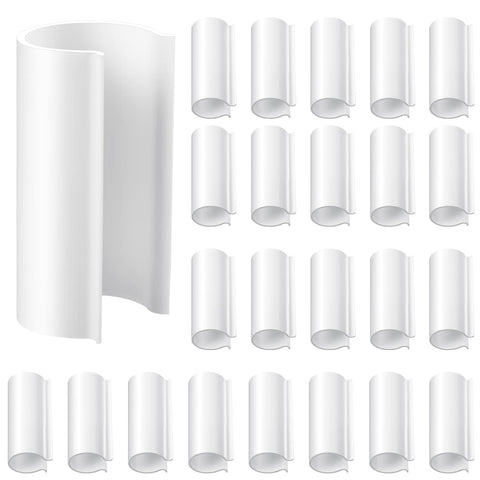 Jetec 32 Pcs PVC pipe clips in white for secure 1-inch tubes and easy securement.