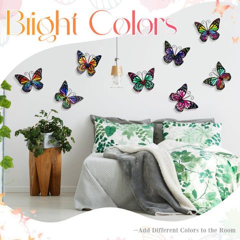 Jetec 3D hollowed-out butterfly wall decoration provides a stylish focal point indoors.
