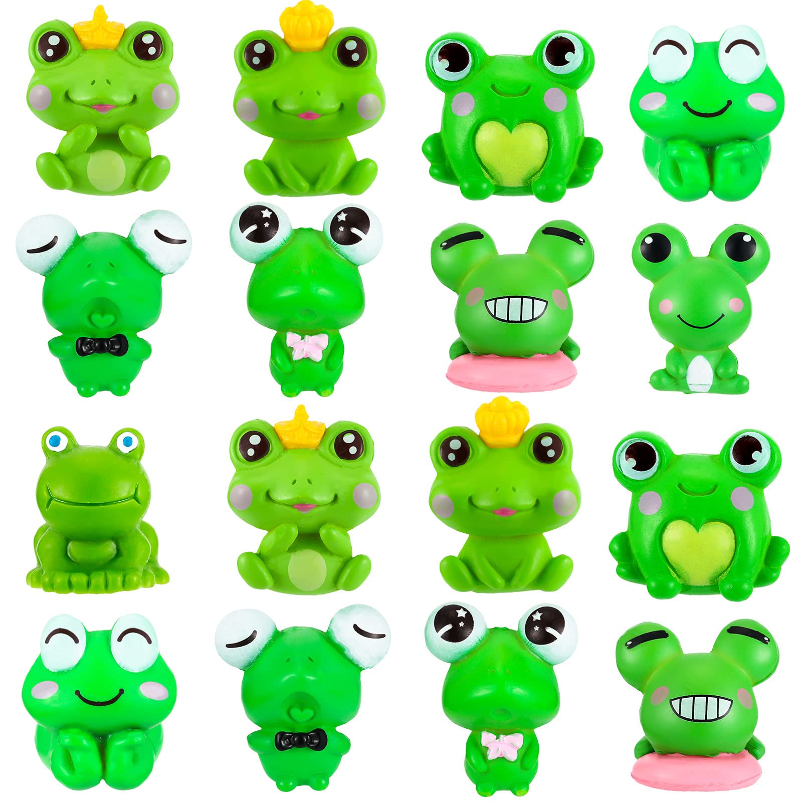 Jetec 45 pcs mini resin frog figurines for playful room decor and crafts