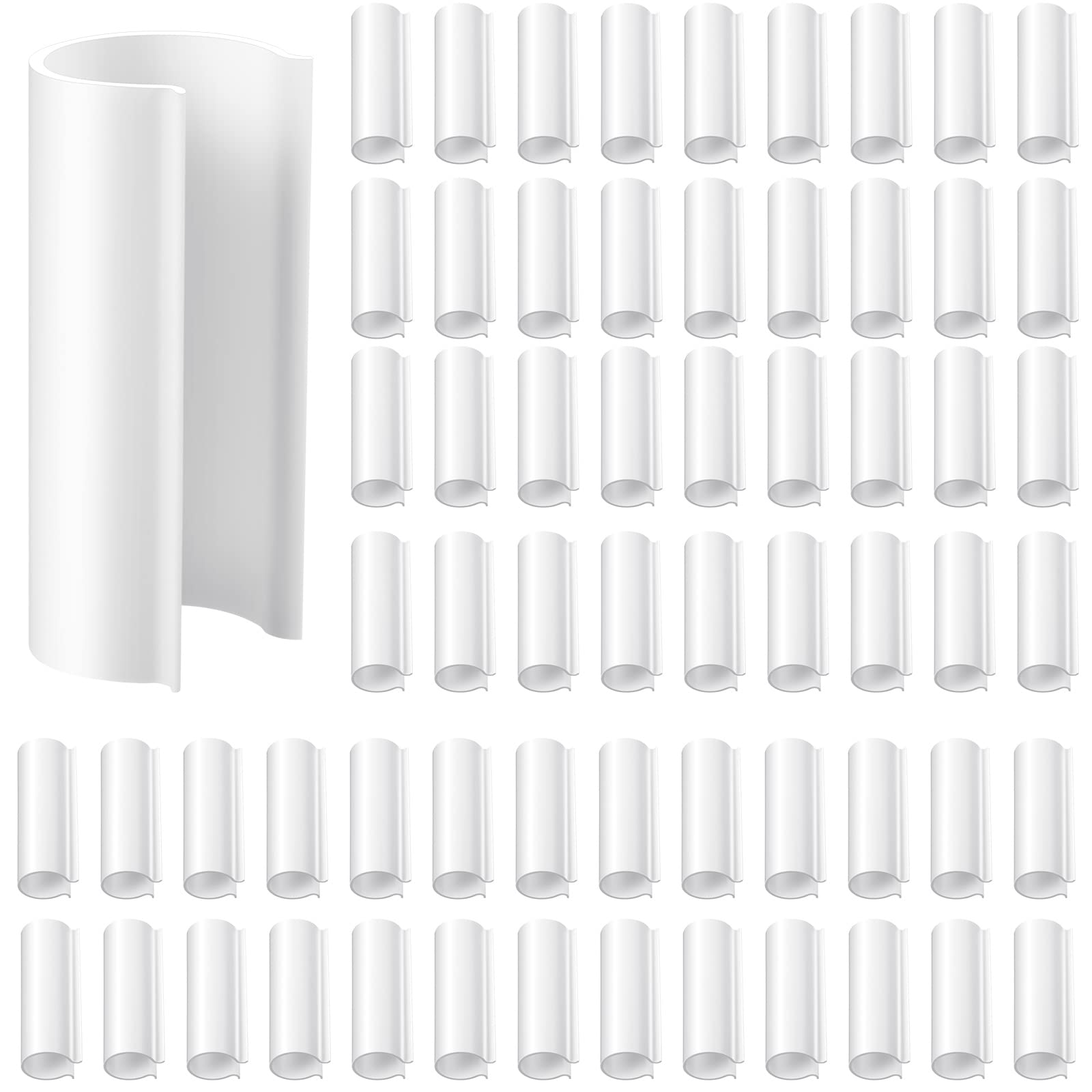 Jetec 64-piece PVC pipe clips for greenhouse clamps secure lightweight framing.