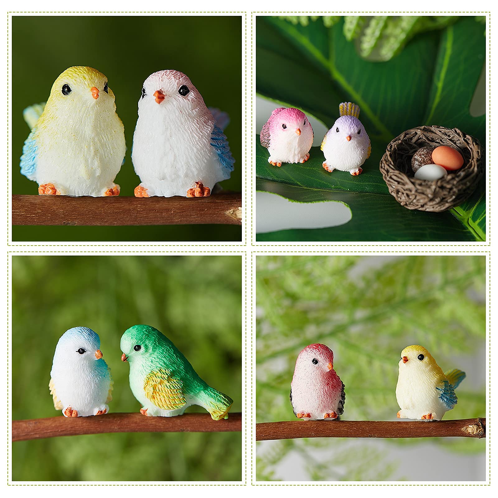 Jetec bird eggs miniatures pack for terrariums and shelves