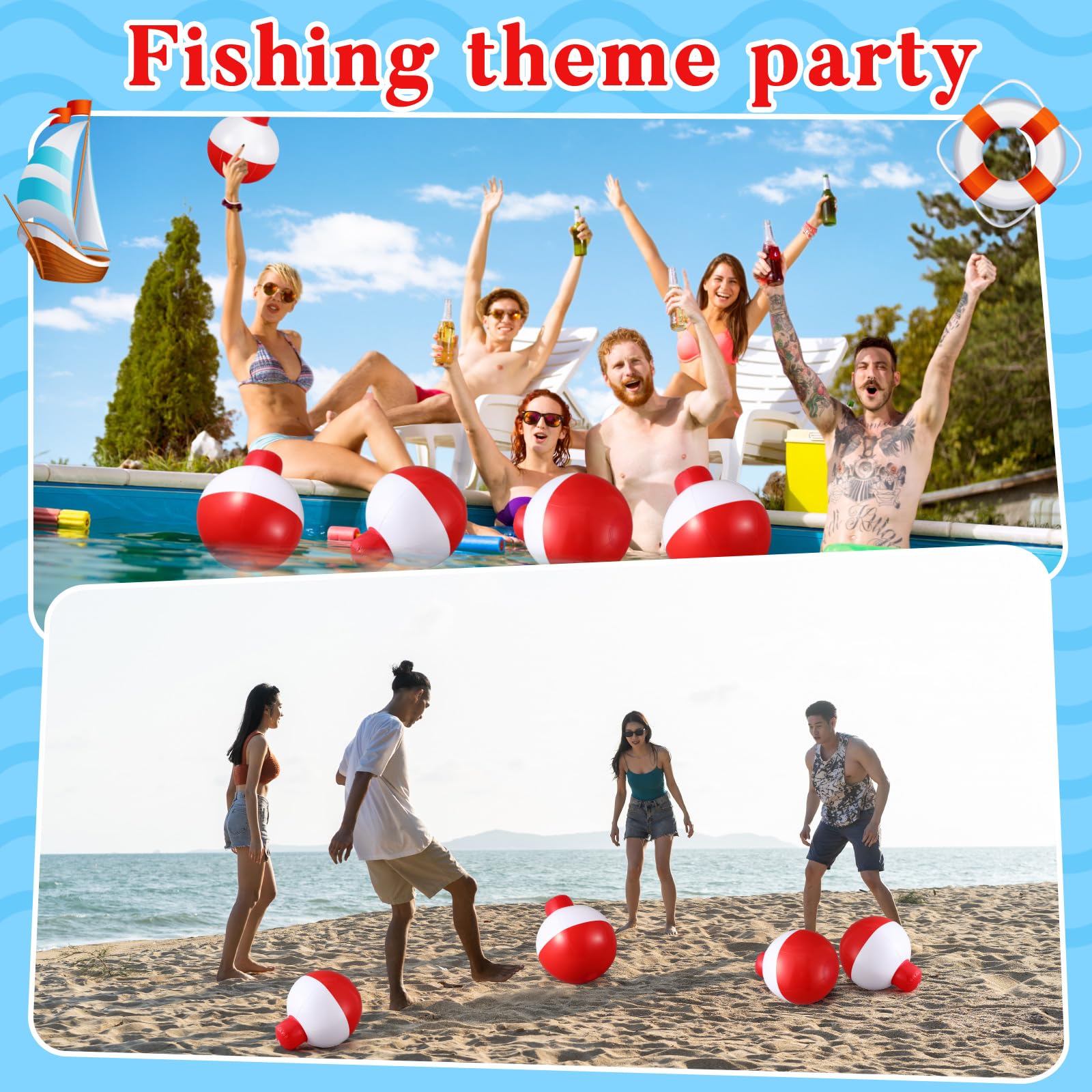 Jetec nautical birthday party bobber décor enhances event themes