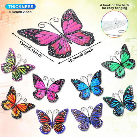 Jetec metal butterfly wall art in 6.5 inch size enhances indoor walls