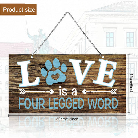 Jetec paw print metal sign adds character to entryways or living spaces.