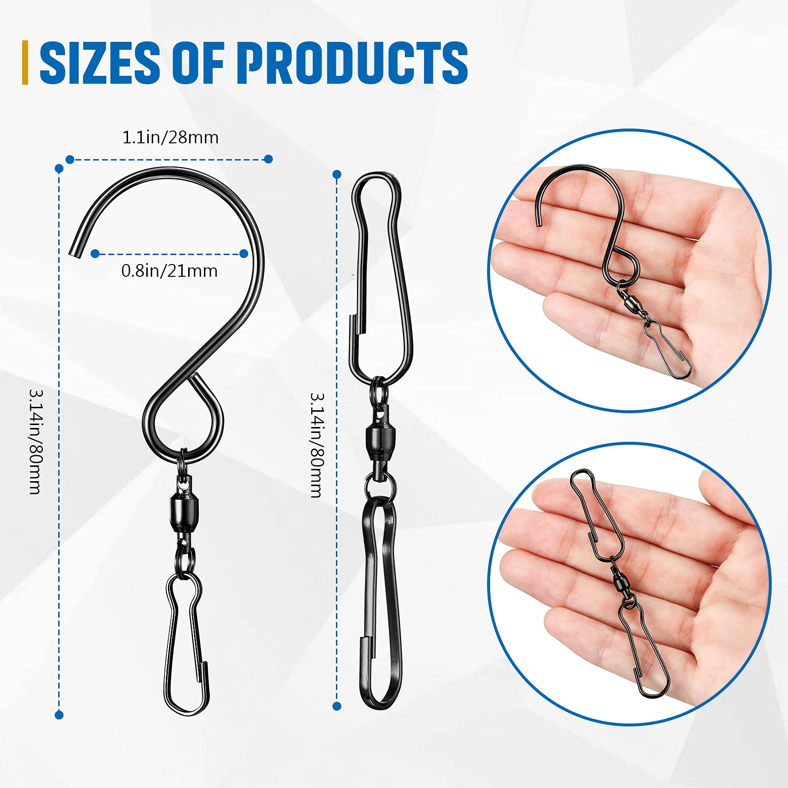 Jetec dual swivel clip style a demonstrates a sturdy hanging option for decor.
