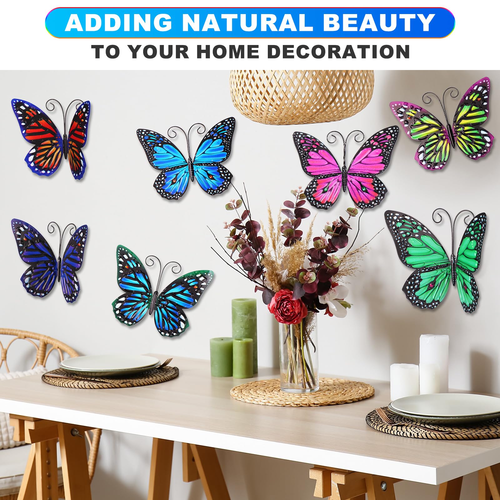 Jetec eight-color butterfly decor set for versatile styling