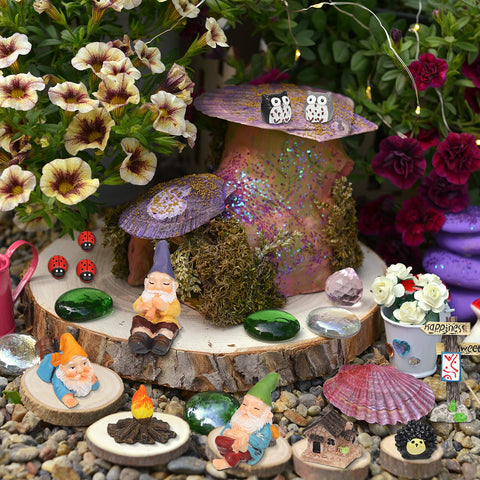 Jetec Fire Gnomes fire statue serves as a focal point in garden