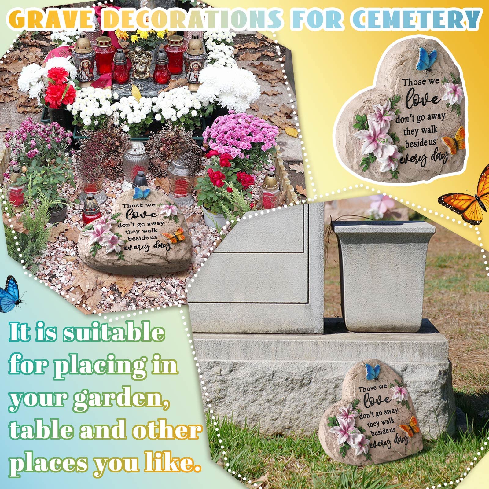 Jetec memorial garden stone ready to express condolences in any space.