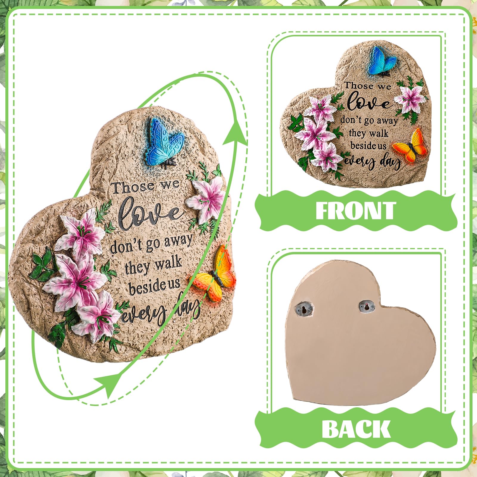 Jetec memorial garden stone outdoor placement demonstrates long-lasting garden decor.