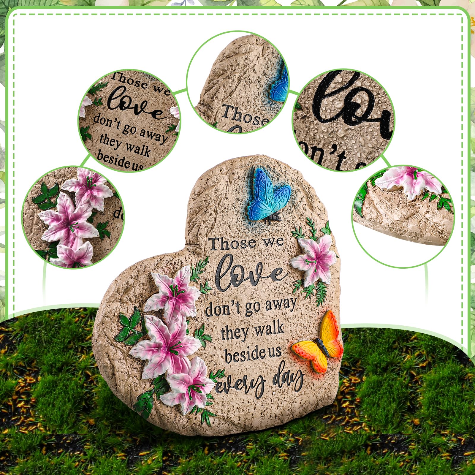 Jetec stone indoors on a table or shelf for heartfelt remembrance.