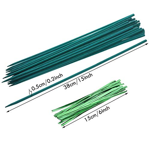 Jetec metallic twist ties offering adjustable support for climbers.